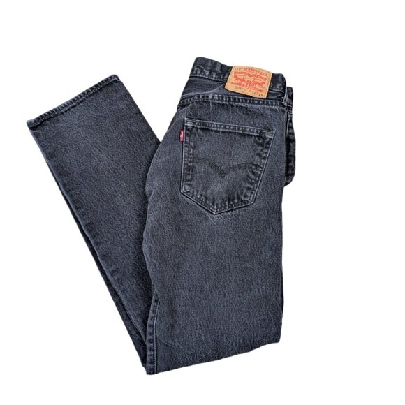 Levi's 501 Black Straight Leg Jeans Size 32x32 - Picture 1 of 8